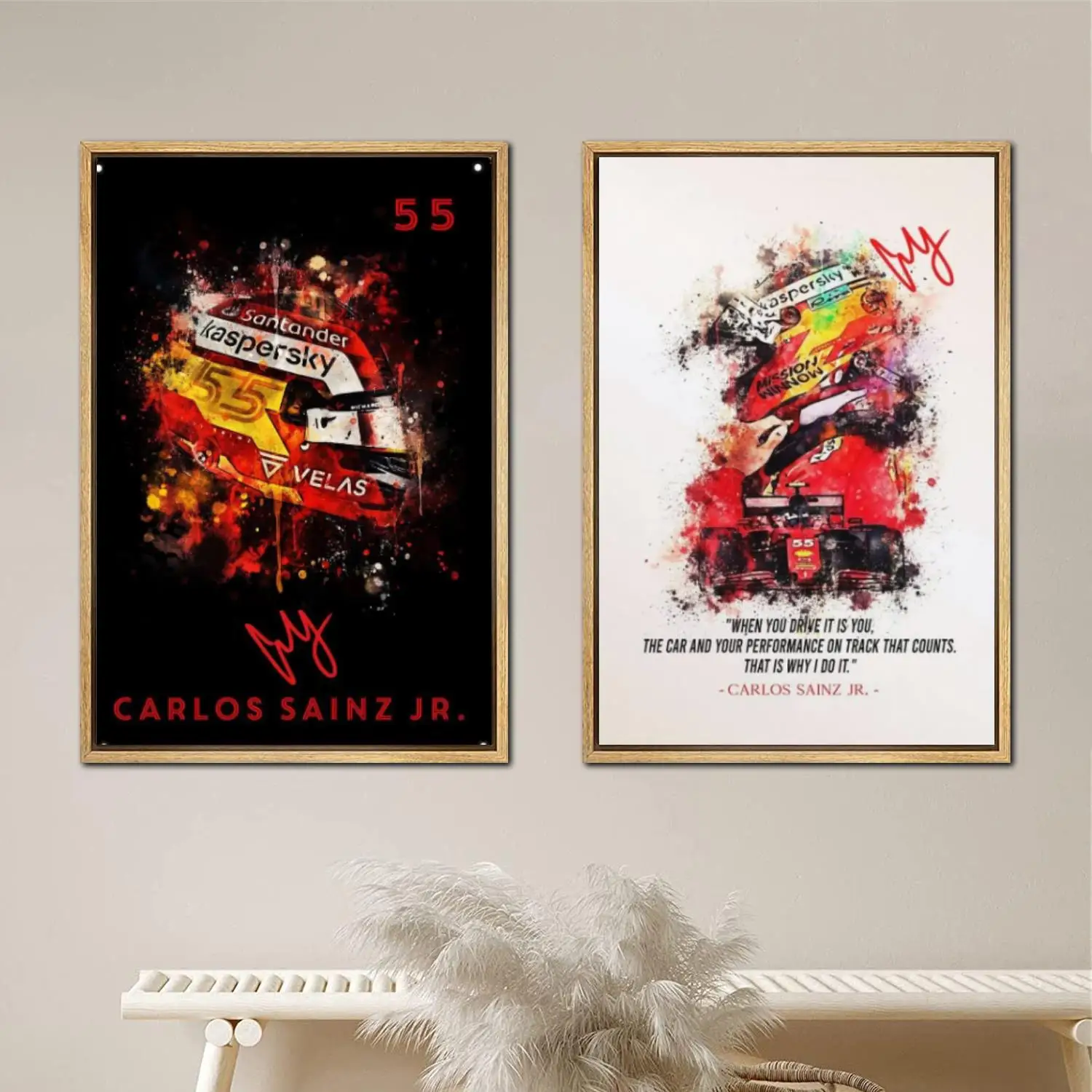 

carlos sainz Poster Painting 24x36 Wall Art Canvas Posters room decor Modern Family bedroom Decoration Art wall decor