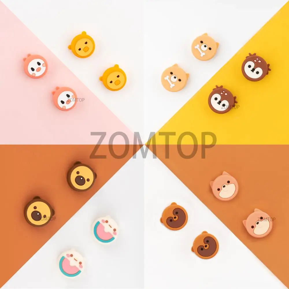 

For Nintendo Switch Joystick Cover Shell JoyCon Handle Case Rocker Cap for Nintendo Switch Accessories Cute Bear Cat Thumb Grips