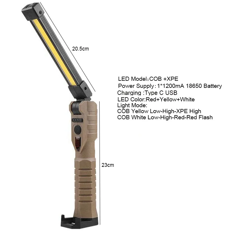 

zxjien портативный COB светодиодный фонарь
