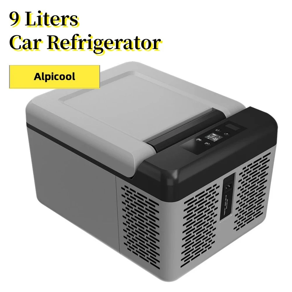 

Alpicool 9L Portable Refrigerator Car Fridge Mini Icebox Auto Compressor Freezer Car Truck Travel Cooler Home Use 12/24V 220V