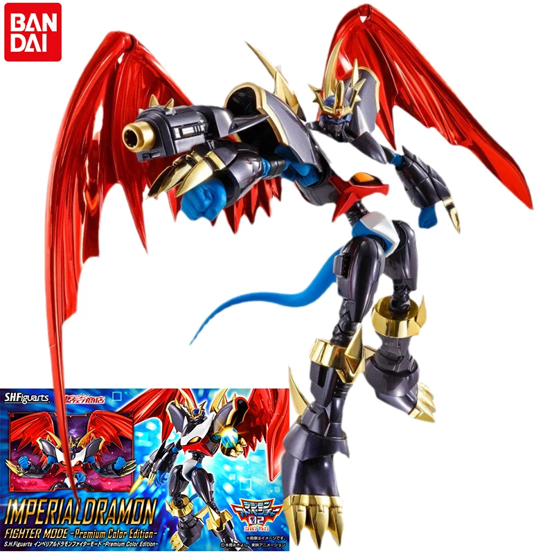 

Bandai Spirit S.H. Фигуртс Digimon Приключения 02 Императорский драмон режим истребителя Премиум цветное издание Фигурки игрушки подарок