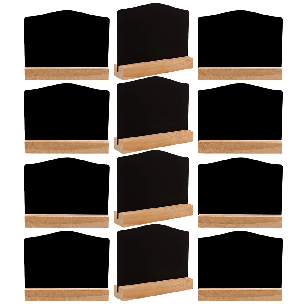 

12Pcs Mini Chalkboards Signs with Easel Stand Small Rectangle Blackboard Message Board Signs