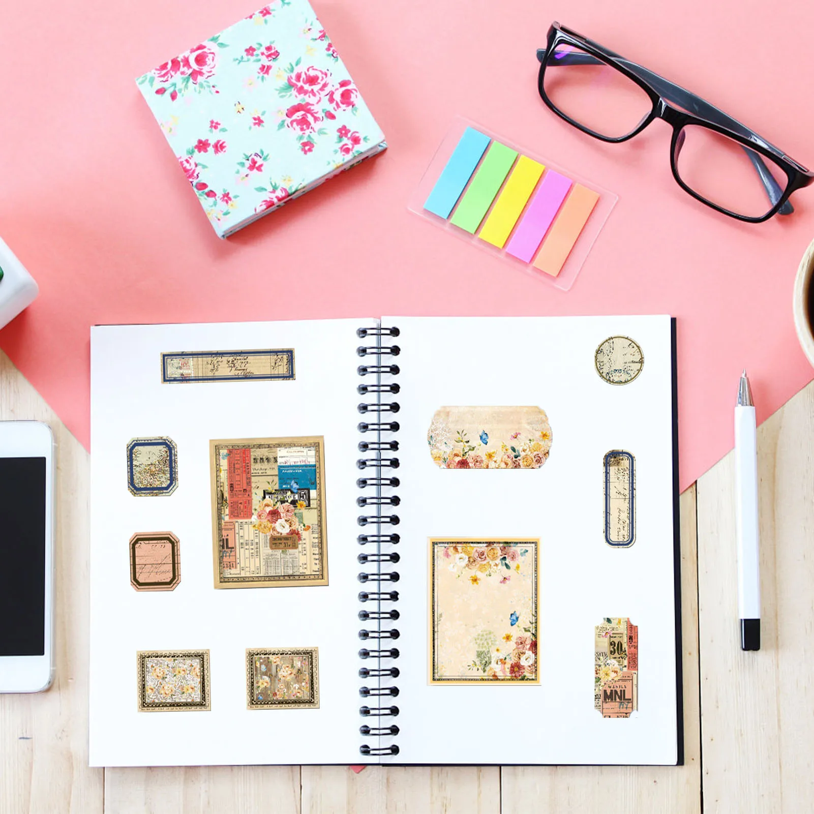 

51/54pcs Fairy Vintage Cardstock Die Cuts 51/54pcs Cardstock Scrapbook Die Cuts Collection Kit Scrapbooking Journaling Project