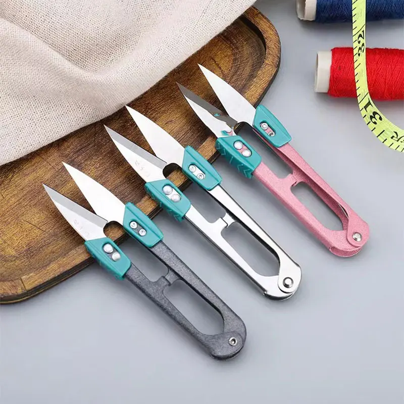 

Stainless Steel Yarn Shears Cutting Sewing Scissors Cross Stitch Scissors Embroidery Scissor U Thread Scissor for Fabric Tools