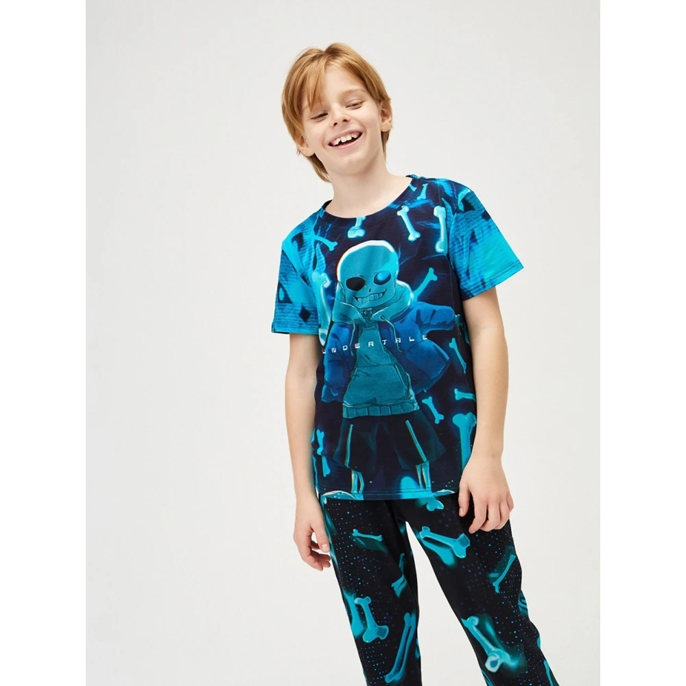 Пижамный комплект для мальчика FortyFour KPJ041 голубой 100% хлопок |