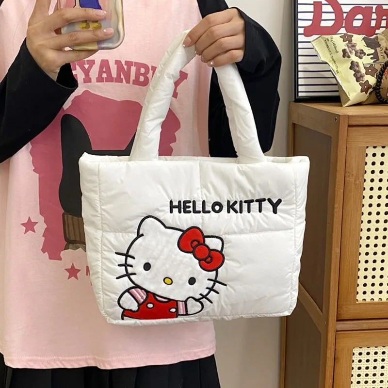 Новая пуховая хлопковая сумка Hello Kitty Melody милая на плечо Kuromi большая