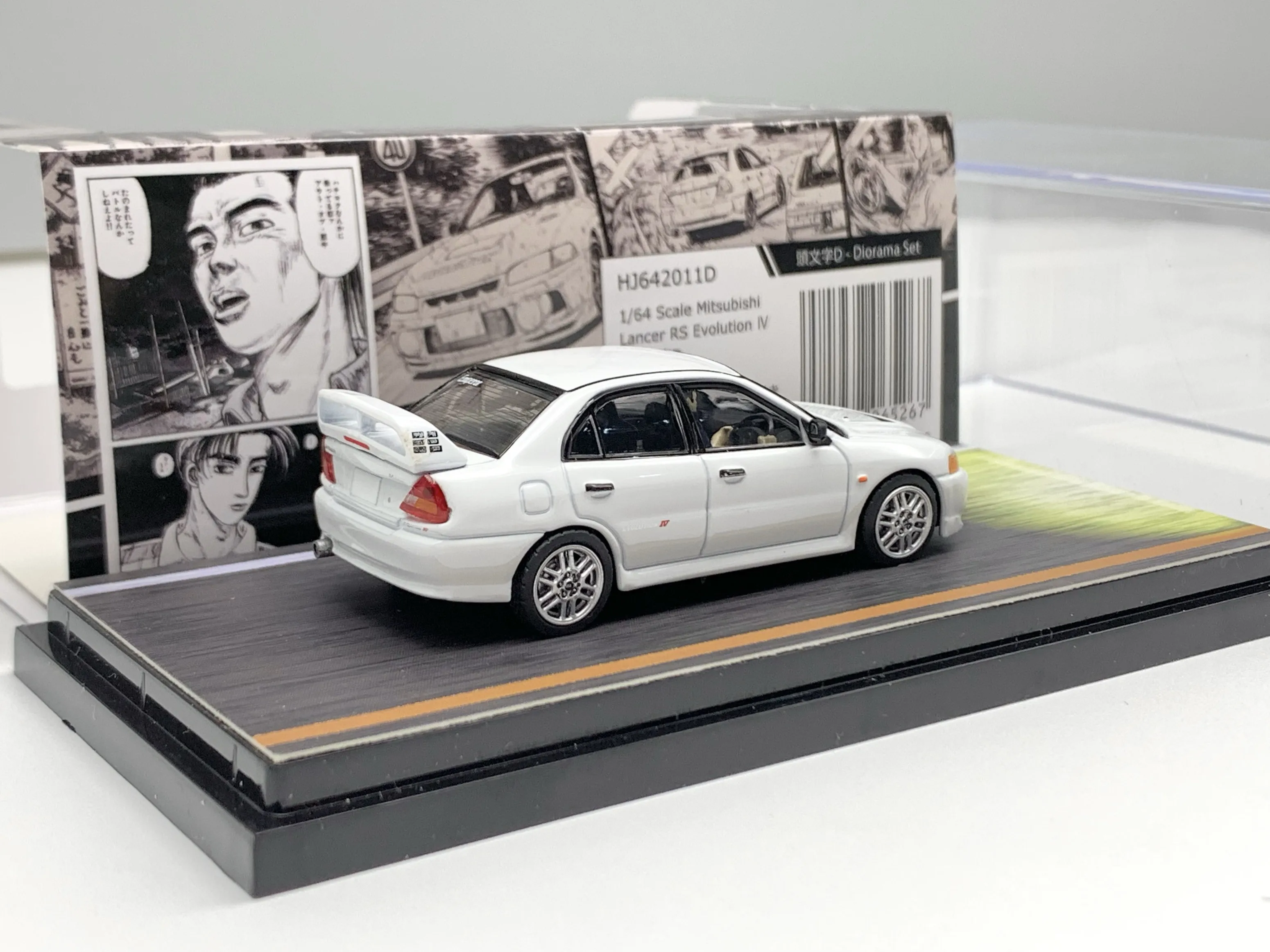 Фото Модель автомобиля Diecast Hobby Japan Mitsubishi EVO 4 белого цвета, масштаб 1:64, из сплава №5