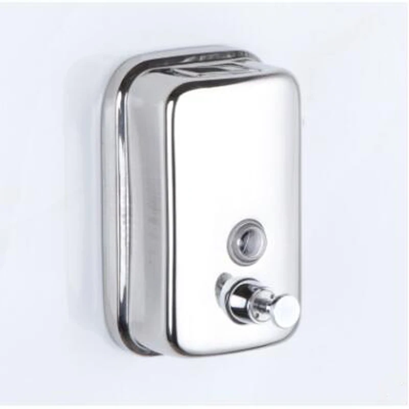 

Creative 500ML Bathroom Wall Mounted Stainless Steel Liquid Soap Dispenser Hand Shampoo Pump Sanitizer Shower Lotion Dispenser