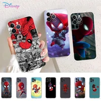 disney cute spider man phone case for iphone 11 12 13 mini pro xs max 8 7 6 6s plus x 5s se 2020 xr case