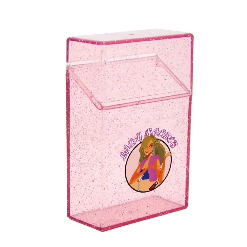 

LADY Plastic Tobacco Box 27*60*92MM Protable Cigar Moisturizing Humidor Cigarette Case Pill Boxes Birthday Gift for Woman