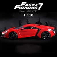 jada 118 fast and furious lykan hypersport high simulation diecast car metal alloy model car toys for children gift collection