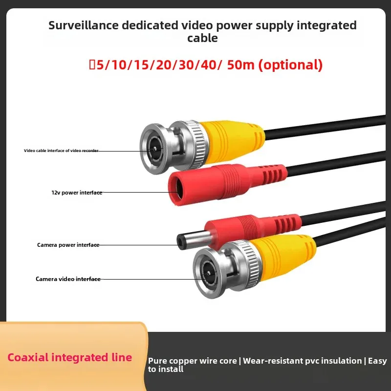 Кабель BNC для видеонаблюдения со встроенным медным покрытием