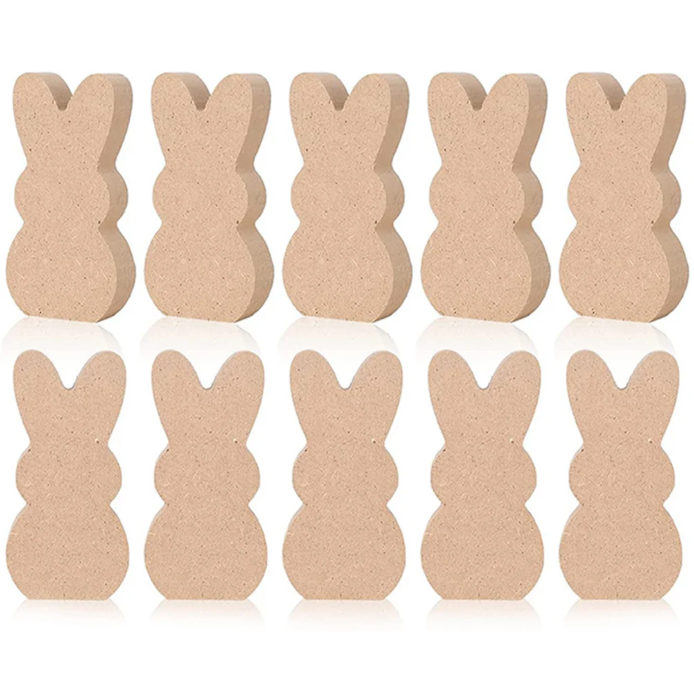 

Easter Bunny Wood Cutouts Wooden Table Sign Rabbit Unfinished Decorations Ornament Cutout Signs Figurine Decoration Centerpiece