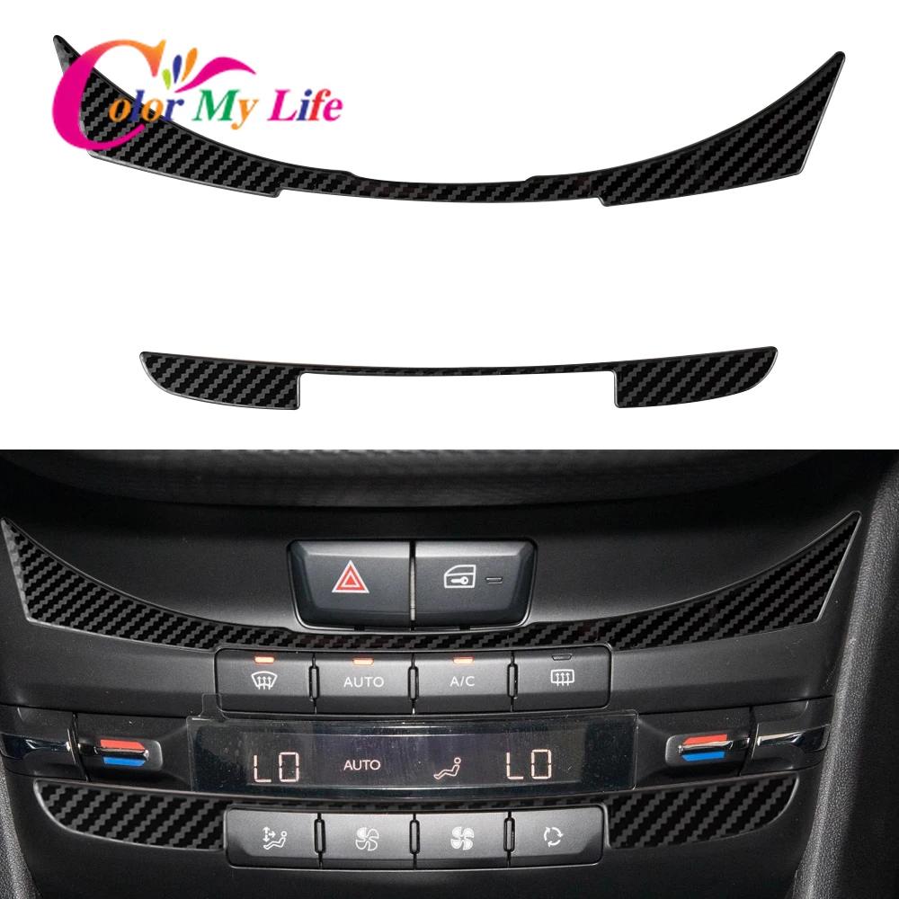 

Наклейка на панель управления для автомобиля, для Пежо 2008, 208, 2014-2018, 2 шт./компл.