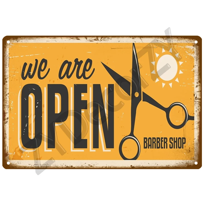 

Оловянная табличка для парикмахерской, настенные плакаты, металлическая табличка для кухни, металлические винтажные декоративные аксессуары