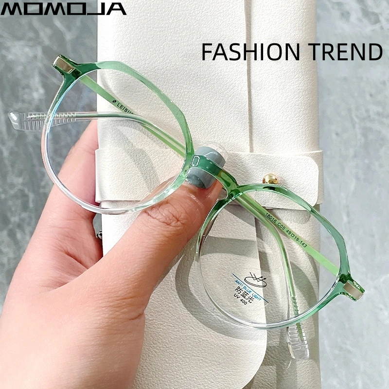 

MOMOJA New 2023 Fashion Eyewear Retro Round Transparent Eyeglasses Optical Prescription Glasses Frame For Men And Women 18016BF