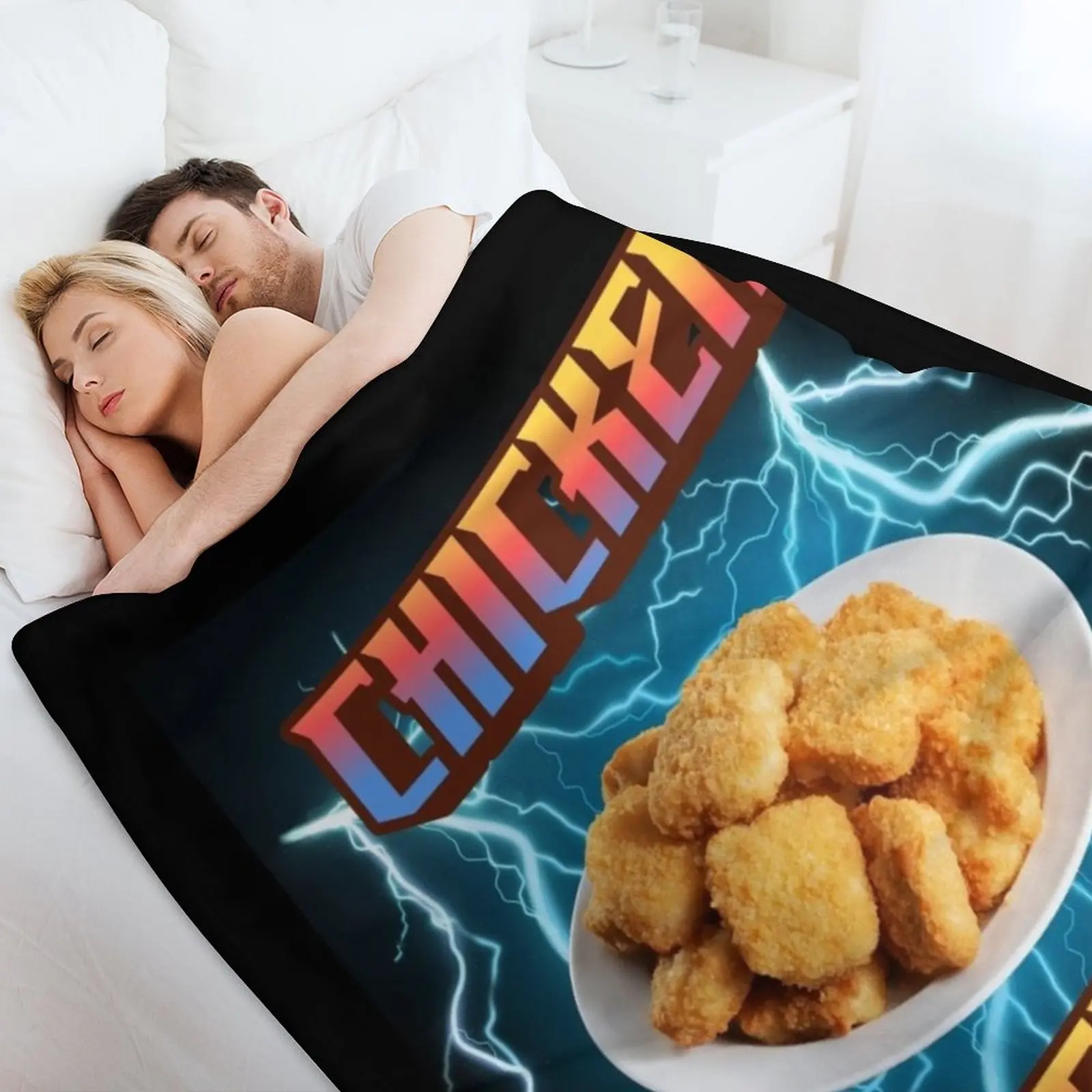 Куриные наггетсы забавные хэви-метал рэп-бутлег-стиль куриные в стиле ретро