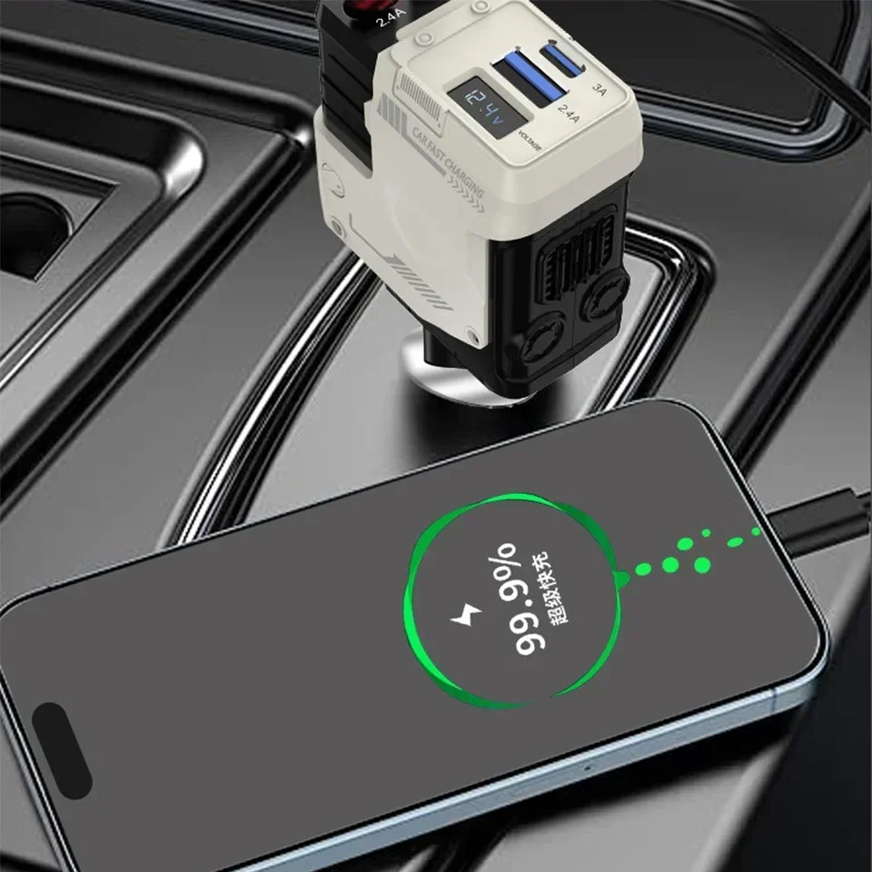 Новое автомобильное зарядное устройство прикуривателя 120 Вт сверхбыстрая