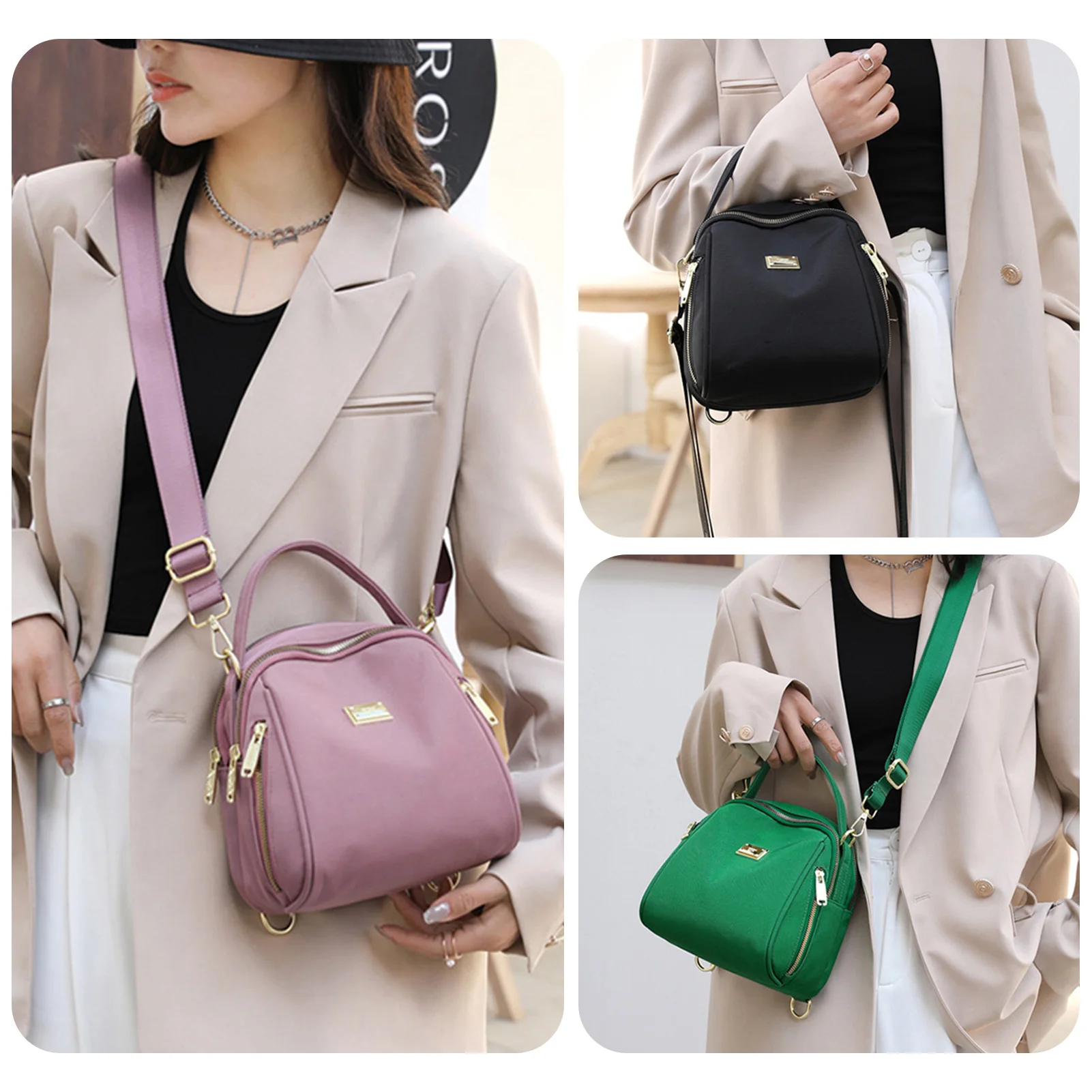 

Lightweight Handbag Satchel Multiple Pocket Outdoor Travel Bag Birthday Gift