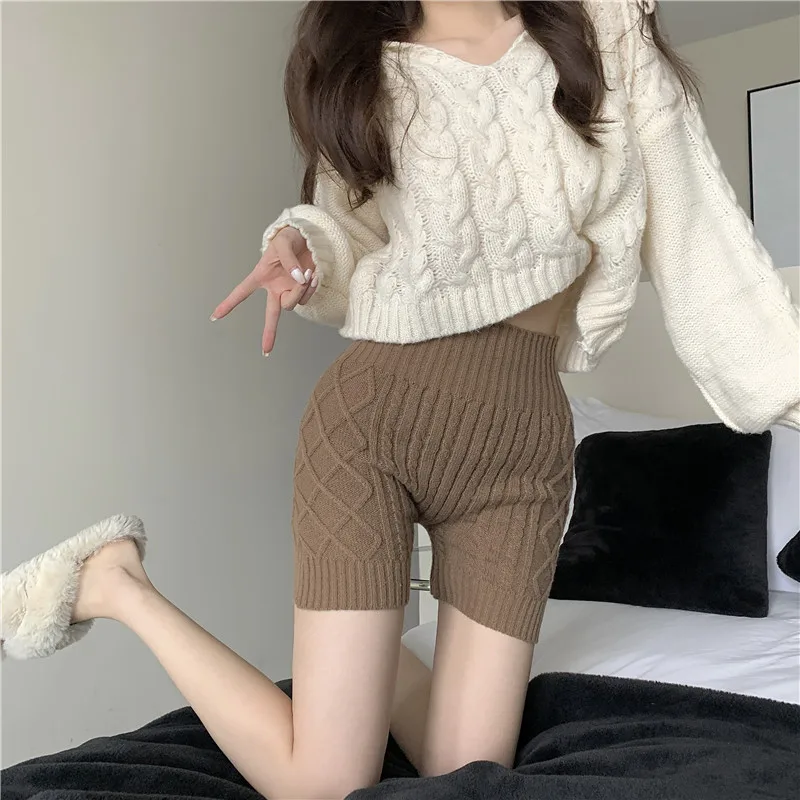 

GBB1267 2022 new style safety pants waistband knitted underpants anti light thermal shorts Korean version