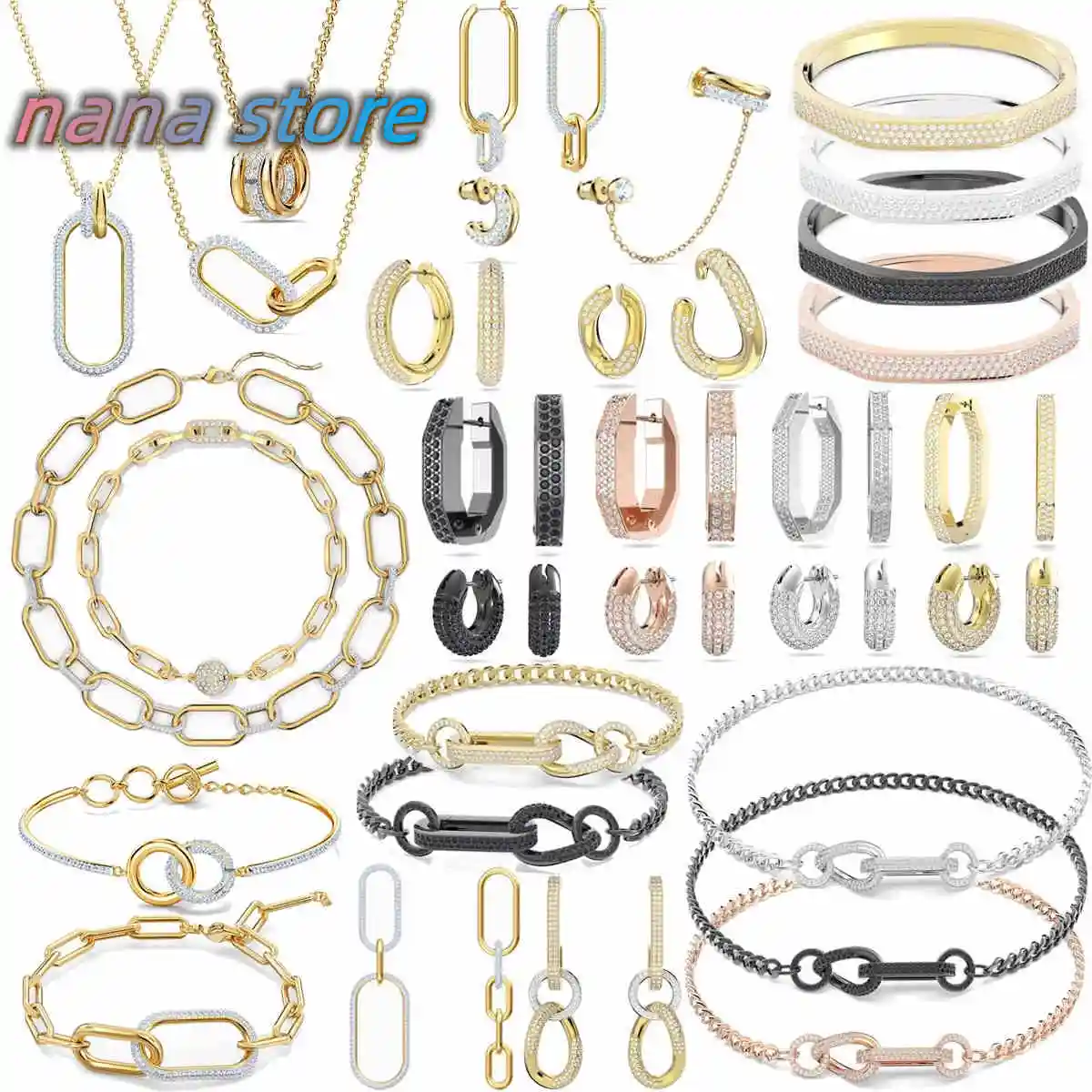 

SWA Dextera Fin Ladies Jewelry Stes New Gemstone Transfer Beads Women Exquisite Time Jewelrys Accessories Set Party Girls Gifts