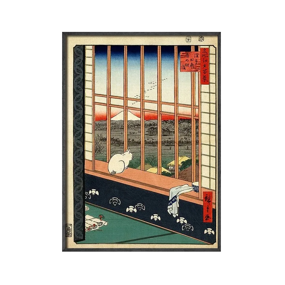 Винтажный Японский Ushigome Kagurazaka Постер В Стиле Ретро Настенное Искусство Холст С