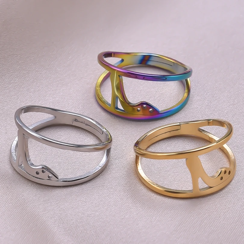 

Statement Girl High Heels Double Layered Adjustable Rings For Women Accessories Korea Fashion Jewelry Finger Ring Anniversary