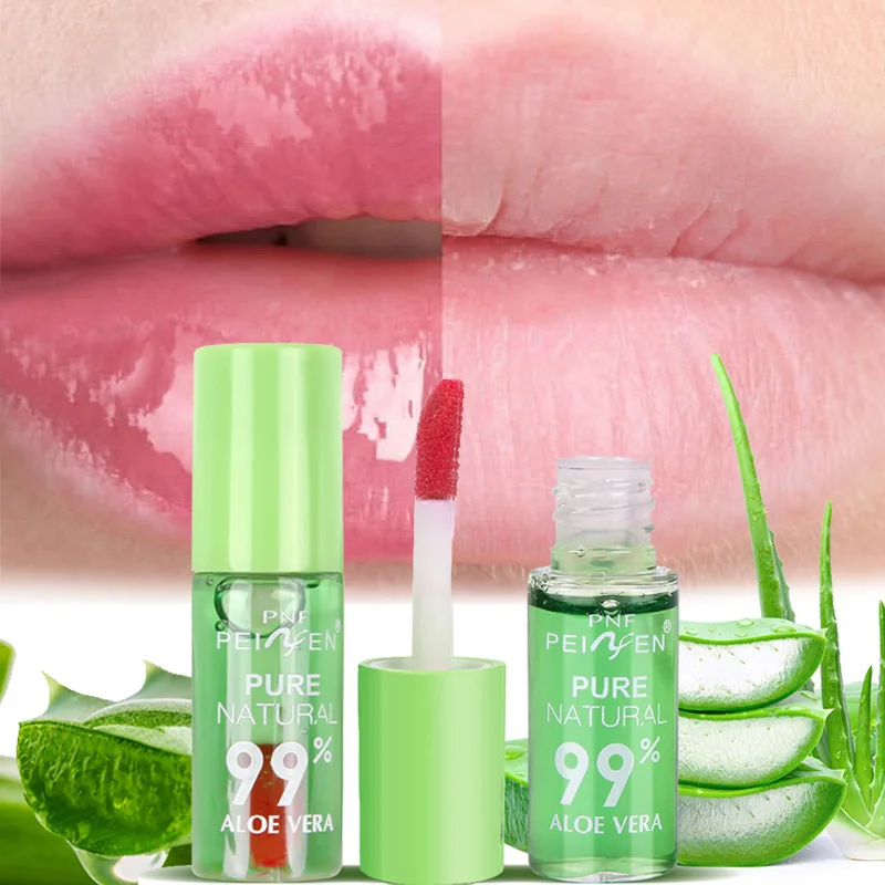 

Aloe Vera Color Changing Lip Gloss Portable Natural Moisturizing Waterproof Long Lasting Nutritious Lipstick Lips Care Makeup