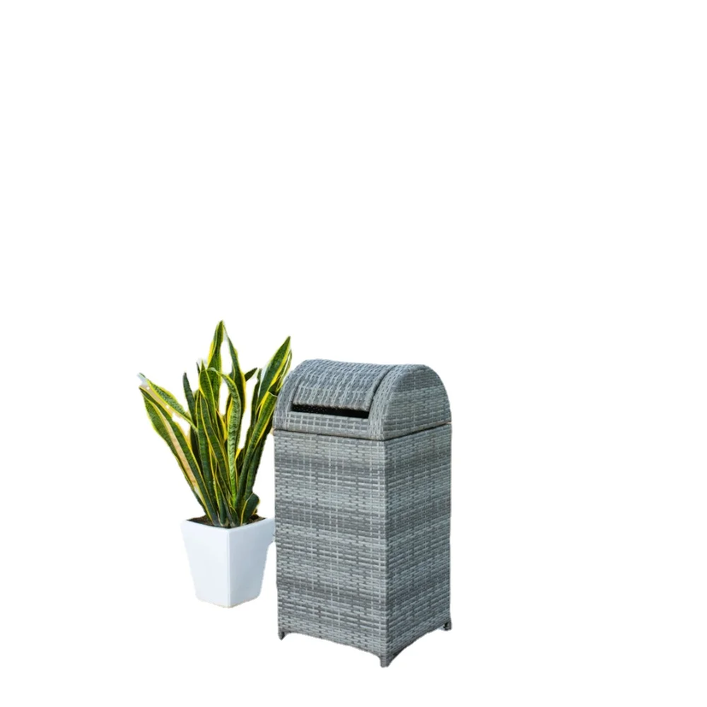 

Safavieh Serapis Outdoor Patio Trash Bin - Grey