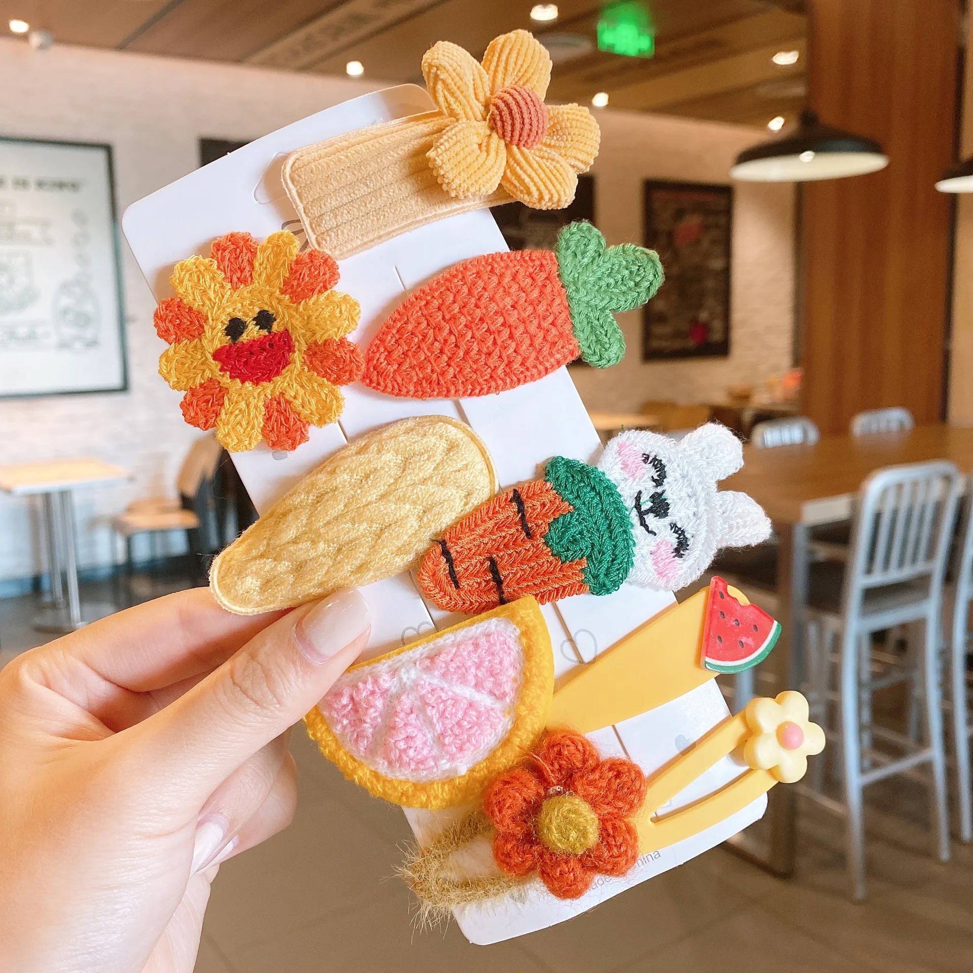 

8 шт./9 шт./компл., милые детские заколки для волос с животными из мультфильмов, Детские аксессуары для волос