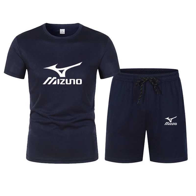 

New Summer Men Sets Shorts Outfits Running Fitness 2 Piece Sportwear Quick Drying T Shirt Oversized Beach Shorts Tracksuit Male