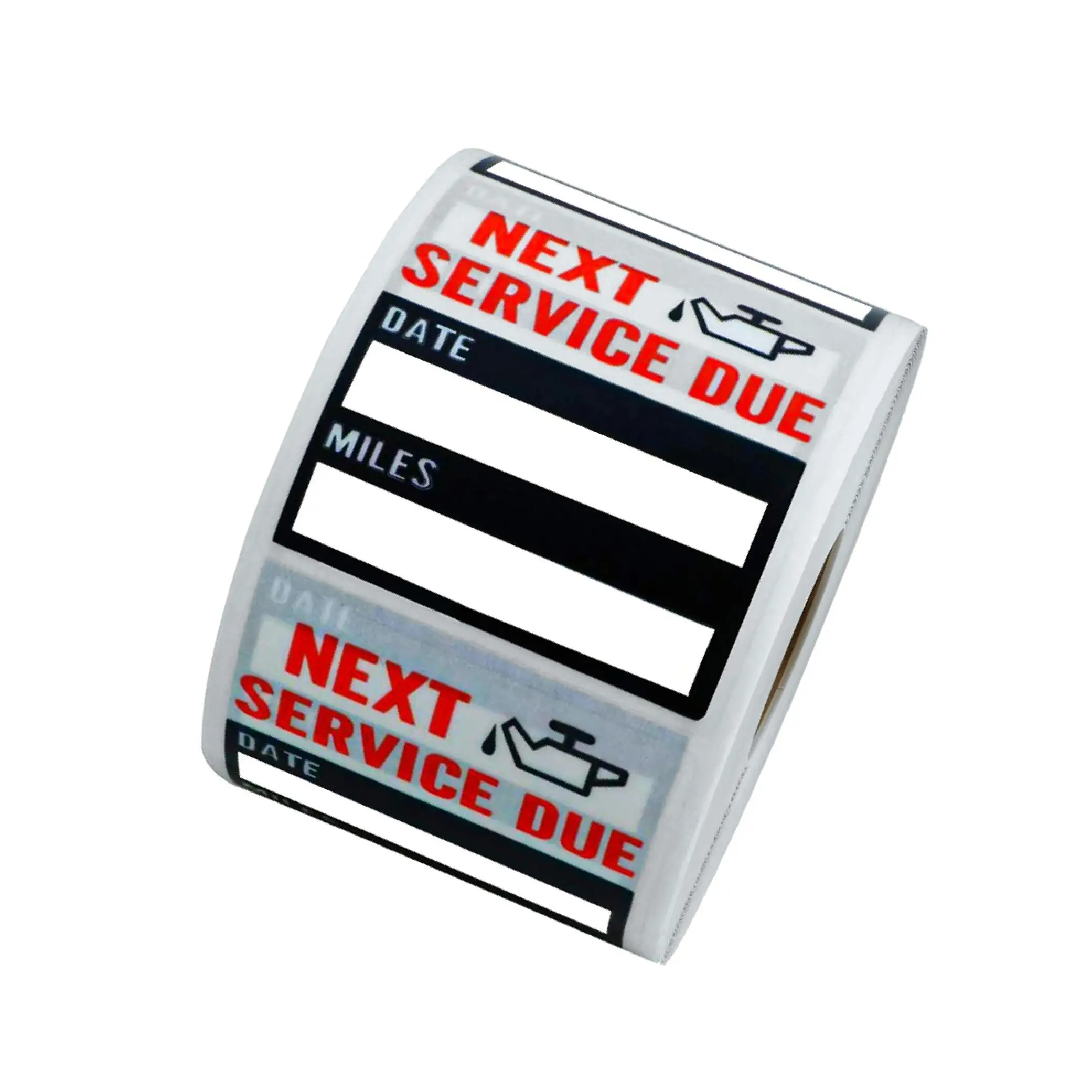 

Oil Change Service Reminder Stickers Low-Tack for Perforation Line 2"x2"