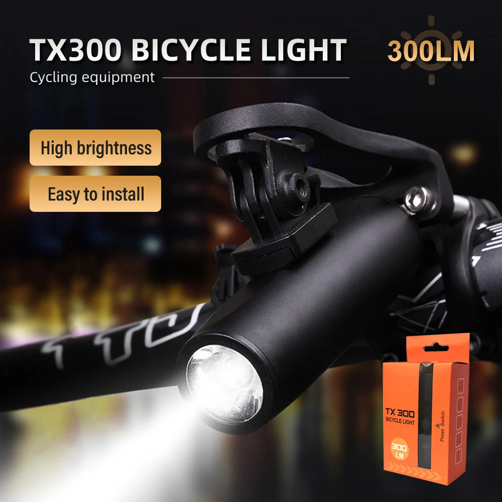 

Светильник для велосипеда TX300, USB-фонарь высокой яркости, уличная лампа для горного велосипеда, предупреждающий фонарь для ночной езды