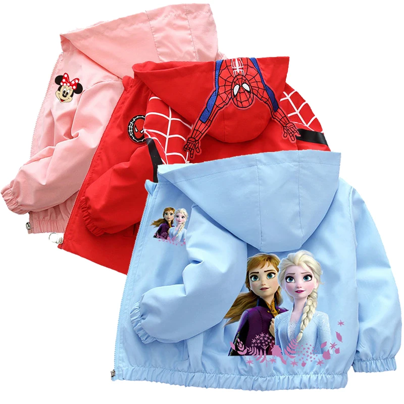 

frozen 2 Spring and Autumn Girls Snow White Jacket Boys and Girls Outing Clothes Jacket Children outwear girl baby coat 1-12Y