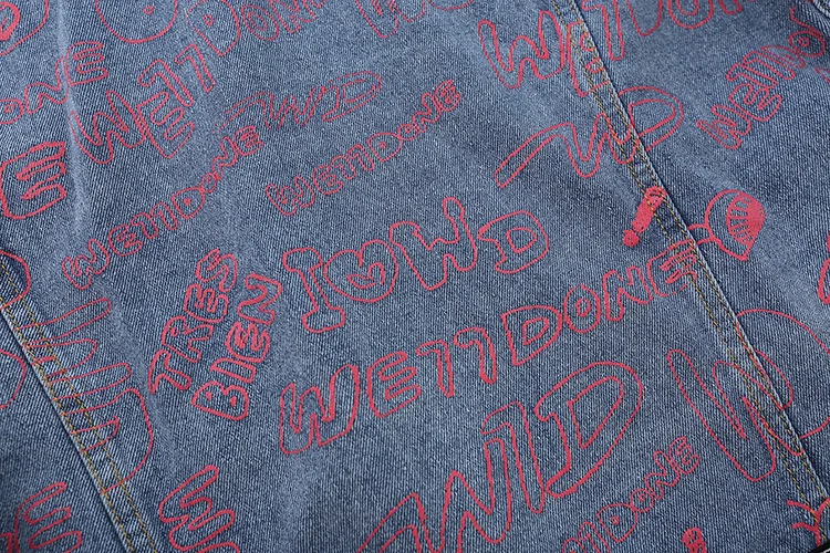 Новинка 2021 мужские бейсбольные куртки Welldone из тяжелого денима с длинными