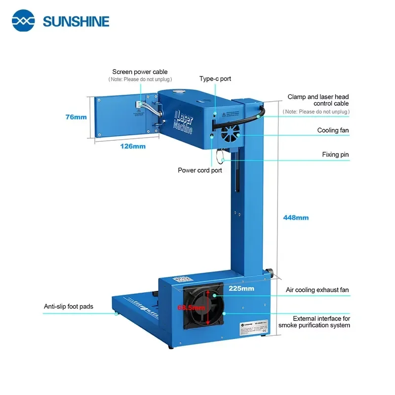 Ультрапортативный смарт-аппарат SUNSHINE SS-890B для вскрытия корпусов телефонов всех серий, подходит для профессионального ремонта (art.: 3920dbbcfc3b4) - 3920dbbcfc3b4
