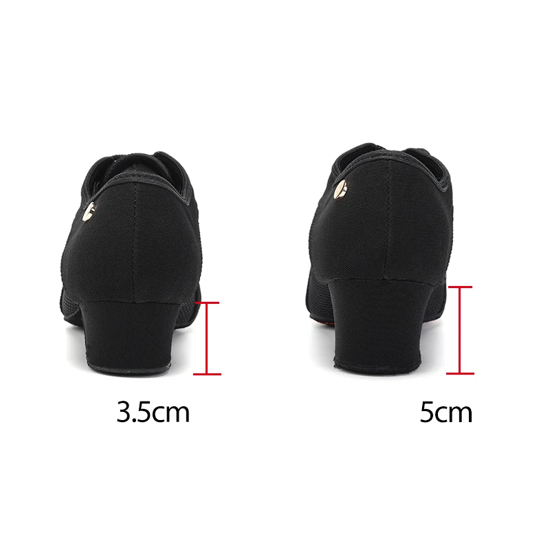 HROYL Dance-Shoes Ballroom Latin Dance Shoes For Women Ladies Girls Jazz Tango Dancing Shoe Performance Salsa Practise Shoe