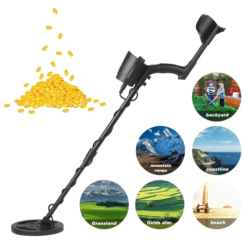 

GT6300 Metal Detector Dual Mode High-Accuracy Metal Finder Gold Finder with Waterproof Search Coil Easy for Adults and Kids