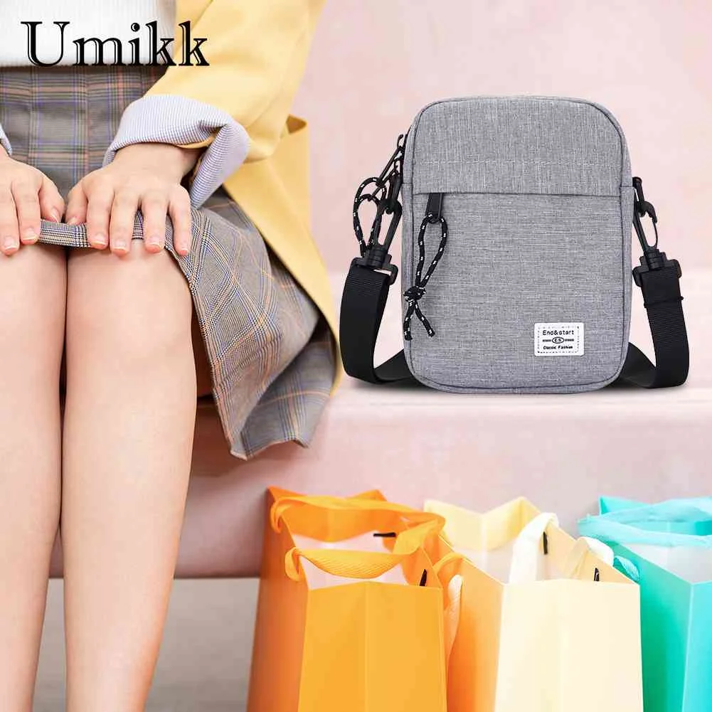 

Men Casual Mobile Phone Pouch Small Travel Shoulder Handbags Mini Lightweight Solid Zipper for Sports Travel Boy Waist Pack
