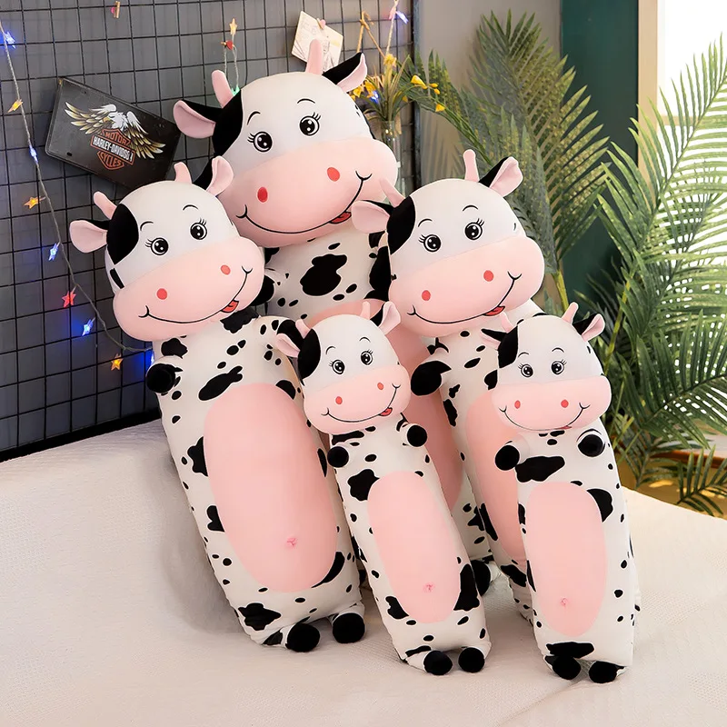

Длинная коровья Подушка Zqswkl 70/100/120, игрушка для сна, плюшевые игрушки, детский подарок на день рождения, диван, дубинка, подушки, большие мягк...