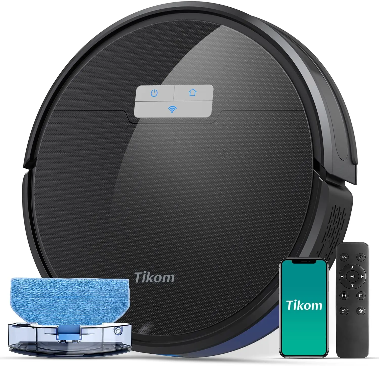 

G8000 Pro Robot Vacuum and Mop Combo, 4500Pa Suction, 150Mins Max, Robotic Vacuum Cleaner with Self-Charging, Quiet, APP&Voi