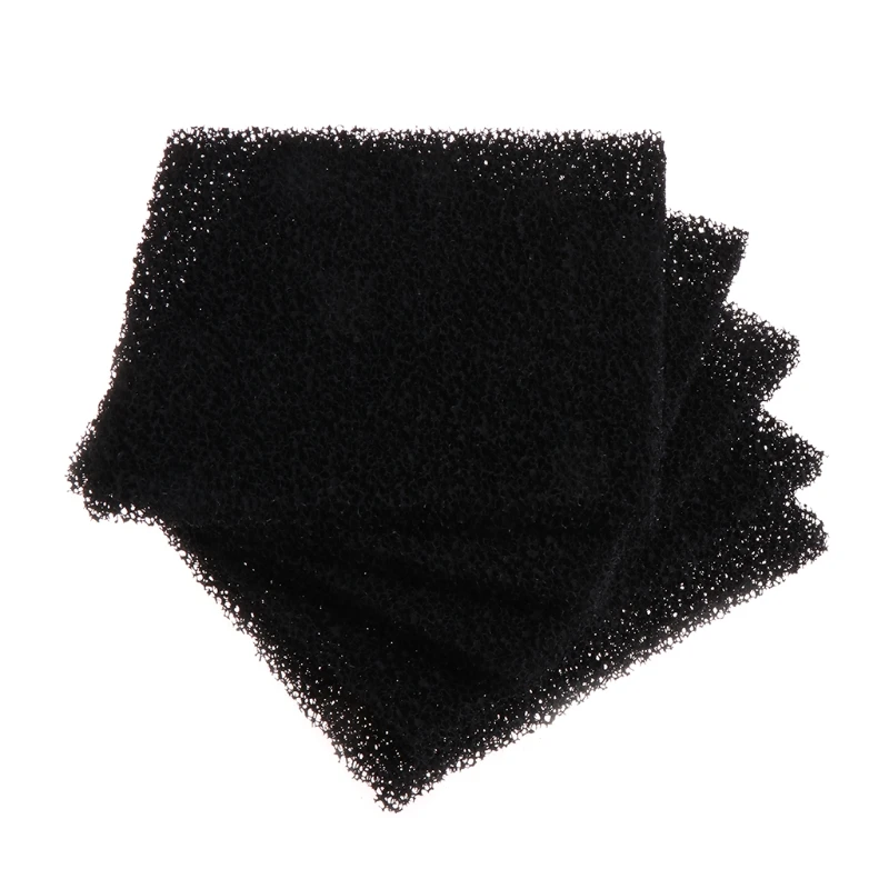 

5 Pieces Aquarium Filter Media Activated Carbon Sponge Pad Replacement Filter Foam Cut to Fit 5.1x5.1x0.4 Inch