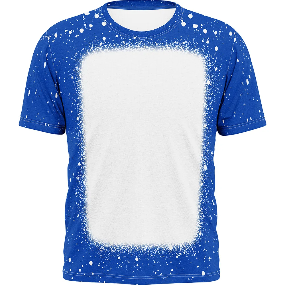 Сублимационные пустые футболки с принтом тай-дай унисекс из полиэстера