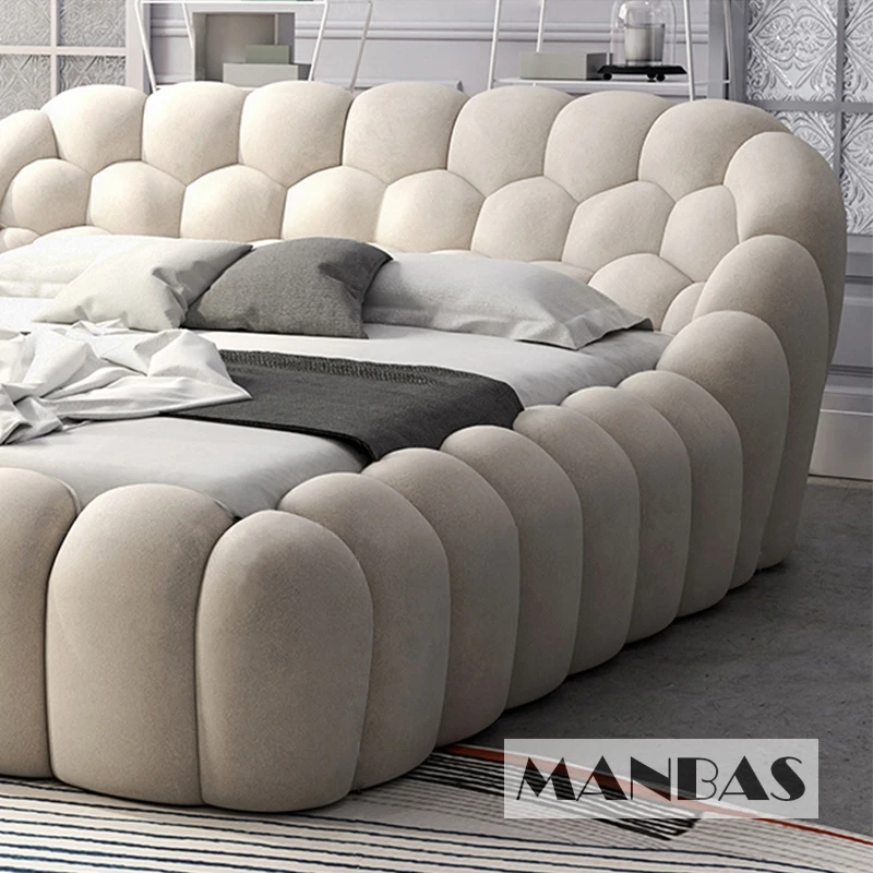 Итальянская дизайнерская роскошная двуспальная кровать MANBAS французская