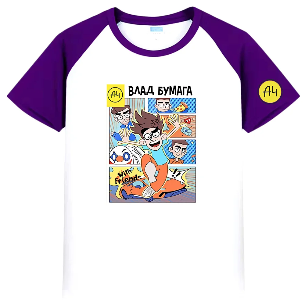 A4 Lamba Clothes Children's T-Shirt 100% Cotton Влад Бумага A4 T Shirts Tee Boy Girl Short Sleeve Casual Merch A4 Tshirt Tops