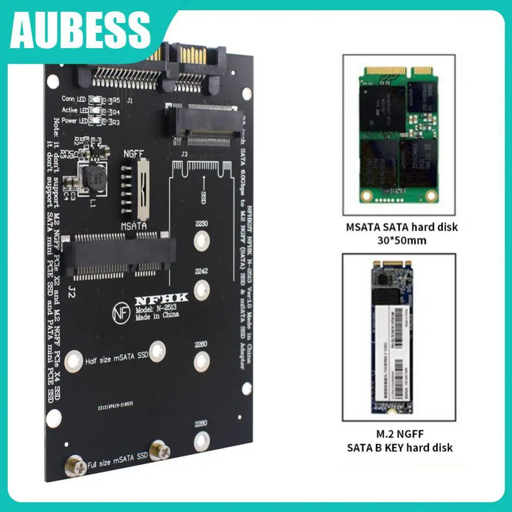 

2 In 1 Ssd Converter Card To Sata3.0 2.5 Adapter 6gbps Ssd M2 To Sata Adapter Sata M.2 Ngff Msata Ssd M.2 Msata Ssd Riser Board