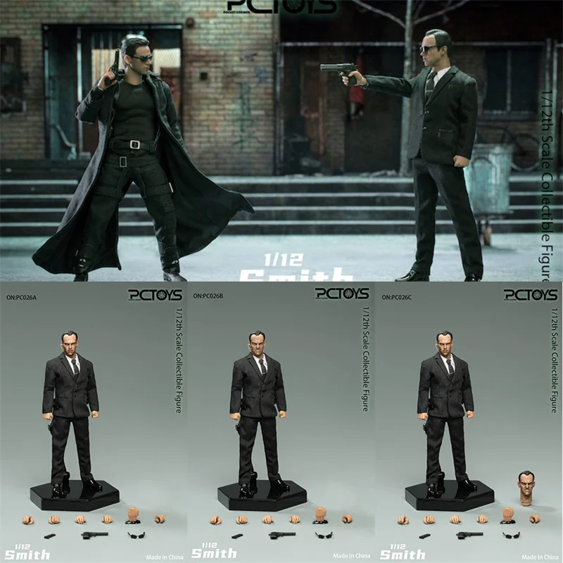 

PCTOYS PC026 1/12 Scale Model Male Soldier Agent Smith Hugo Weaving Figure Model 6 Inch Full Set Action Figures Dolls Toys Fans
