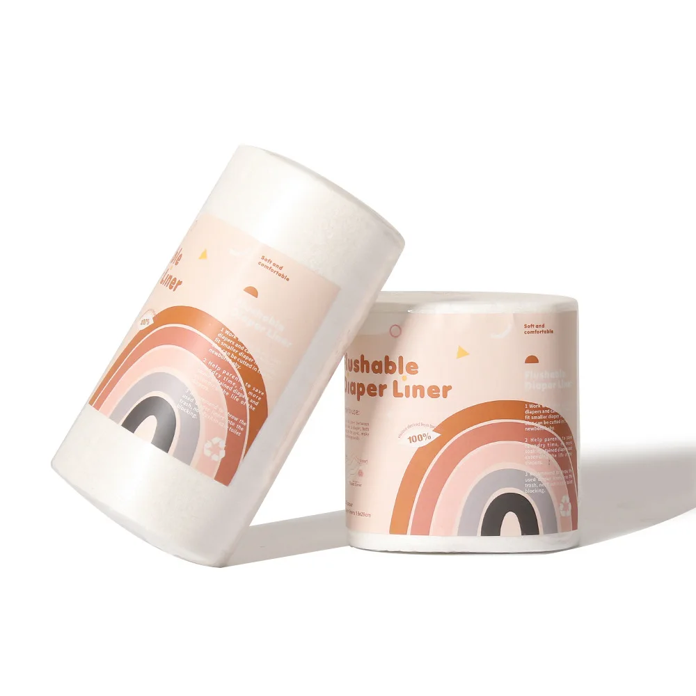 

1 roll disposable bamboo flushable baby diaper nappy liner Biodegradable bamboo liner