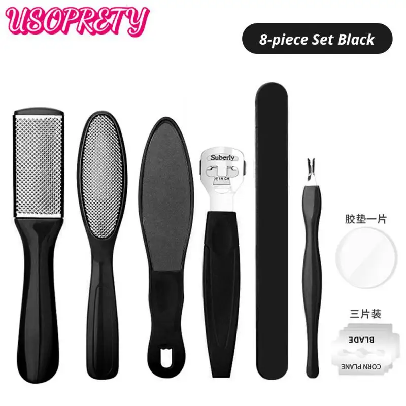 

8/Professional Pedicure Tools Set Foot Care Kit Stainless Steel Foot Rasp Foot Dead Skin Remover Callus Clean Feet Care