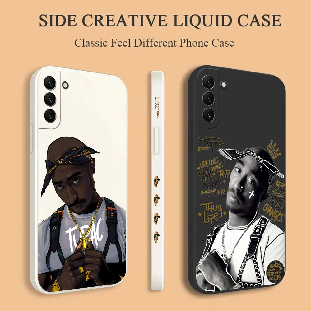 

Rapper 2pac Singer Tupac Phone Case For Samsung Galaxy S23 S22 S21 S20 Fe Ultra Plus 5G S11 S10 S10E S9 Plus Lite Liquid Cover